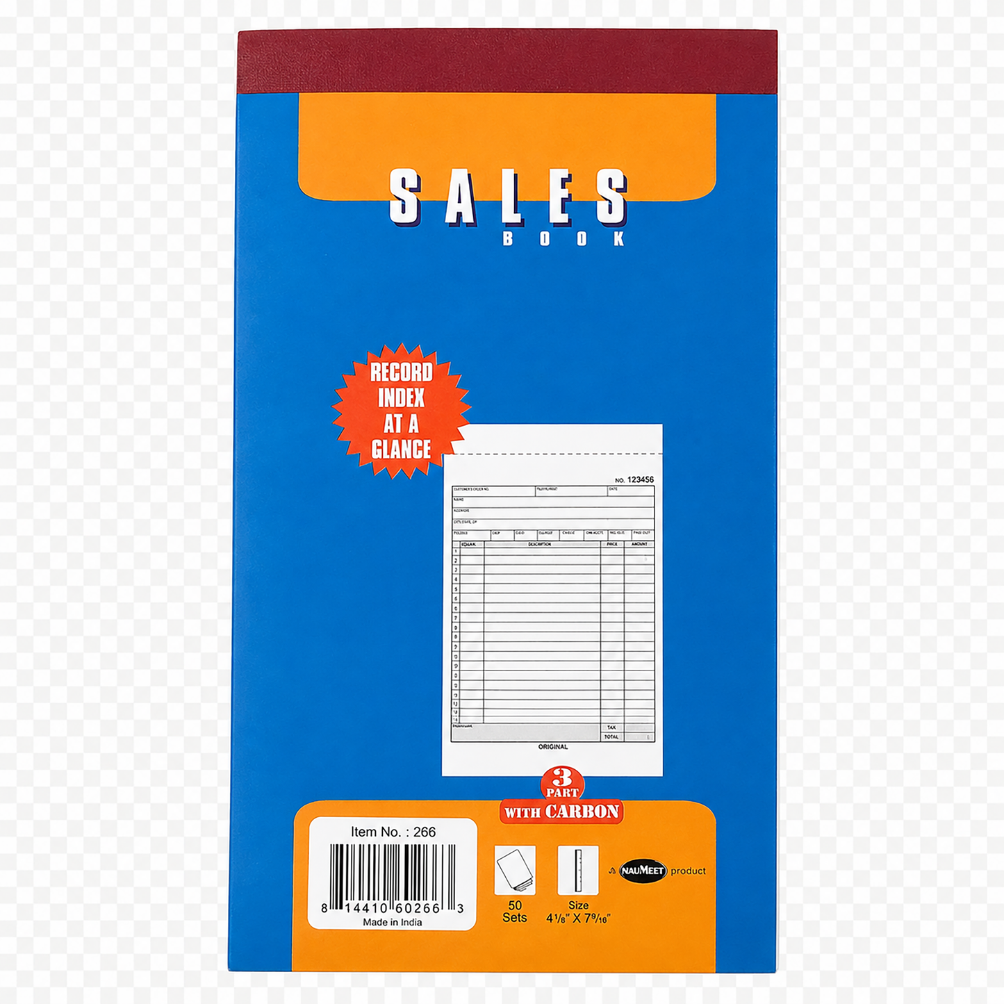 Sales Order Book | 3-Part Carbon Copy | 50 Sets | 4⅛" x 7⅞" | NOS