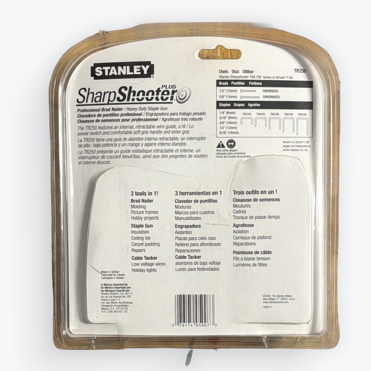 Stanley SharpShooter professional air blower in its original retail blister packaging, shown against a plain white background.