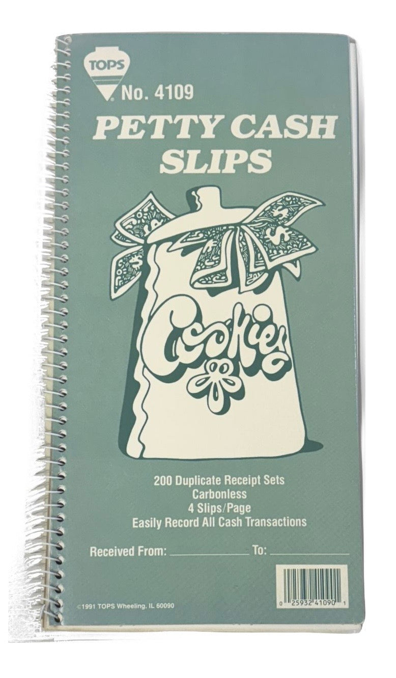 TOPS No. 4109 Petty Cash Slips | Carbonless Duplicate Receipt Book | 200 Sets