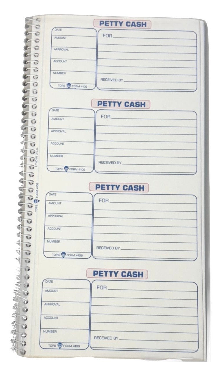 TOPS No. 4109 Petty Cash Slips | Carbonless Duplicate Receipt Book | 200 Sets