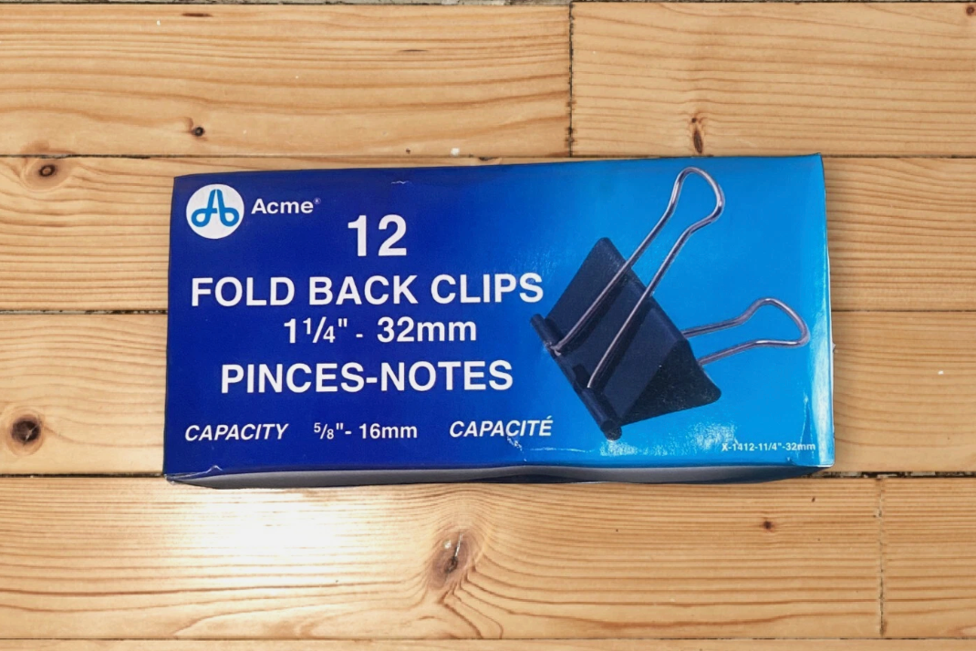 Acme Fold Back Binder Clips | 1¼" (32 mm) | Box of 12 | Heavy-Duty Paper Clamps | Buy 3+ & Save 25%