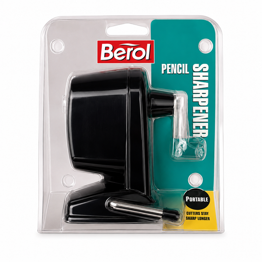 Berol Portable Manual Pencil Sharpener | Hand-Crank Desktop Sharpener | Durable Classroom & Office Sharpener | Vintage NOS
