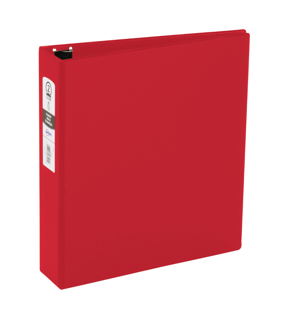 Carpeta Avery Economy View de 2 Pulgadas | Capacidad para 375 Hojas | Tamaño Carta | Binder de 3 Anillos | Negro y Otros Colores