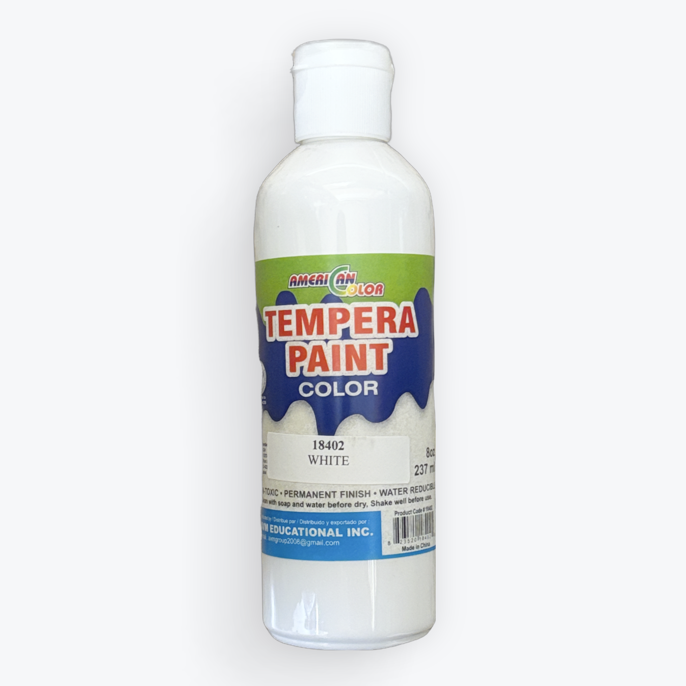 Tempera Paint 8 oz | Washable Paint for School, Arts & Crafts | Vibrant Colors | American Color