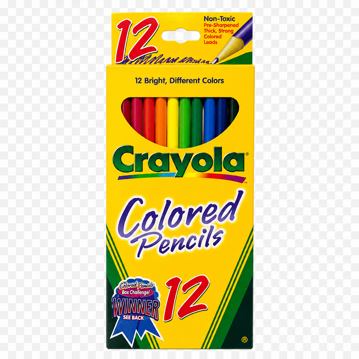 Lápices de Colores Crayola | Caja de 12 Colores Brillantes | Pre-Afilados | No Tóxicos