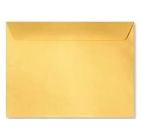A plain manila envelope with a closed flap, shown flat against a white background.