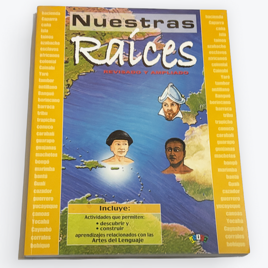 Nuestras Raíces (Revisado y Ampliado) | Cultura e Historia de Puerto Rico | Libro Educativo | Vintage NOS | Spanish Heritage Workbook