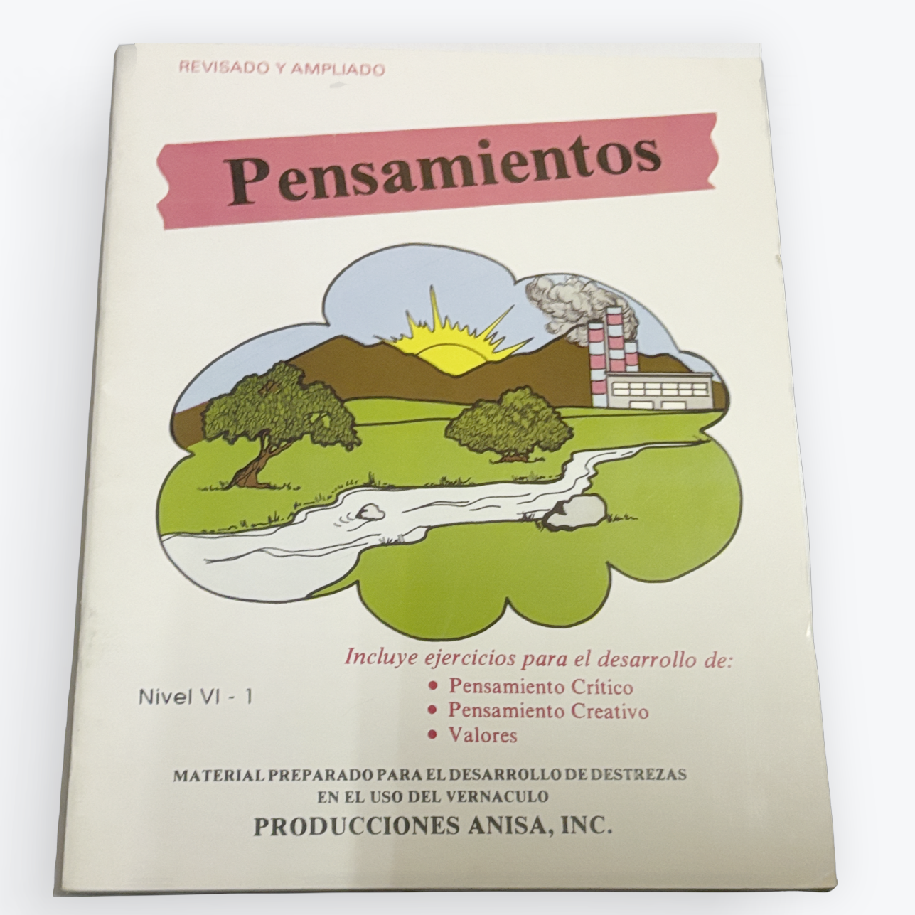 Pensamientos Nivel VI-1 (Revisado y Ampliado) | Producciones Anisa | Pensamiento Crítico y Creativo | Vintage NOS | Libro Educativo en Español