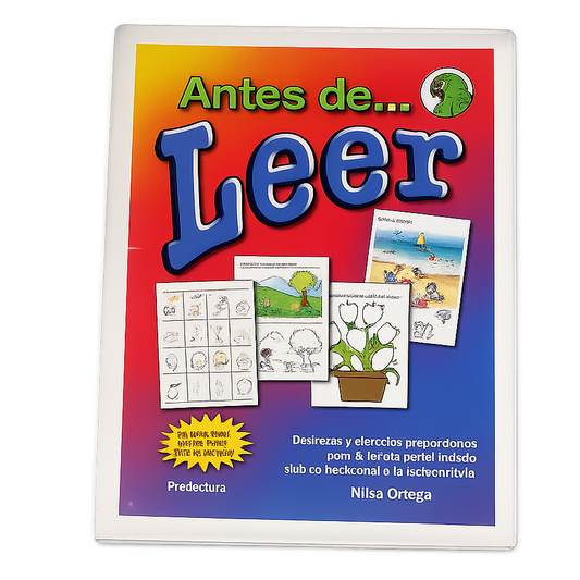Spanish educational book cover titled 'Antes de.
